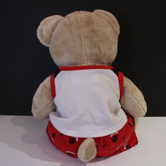 Build a Bear tan bear plush with puppy love shirt/shorts GUC 14" - Picture 4 of 10